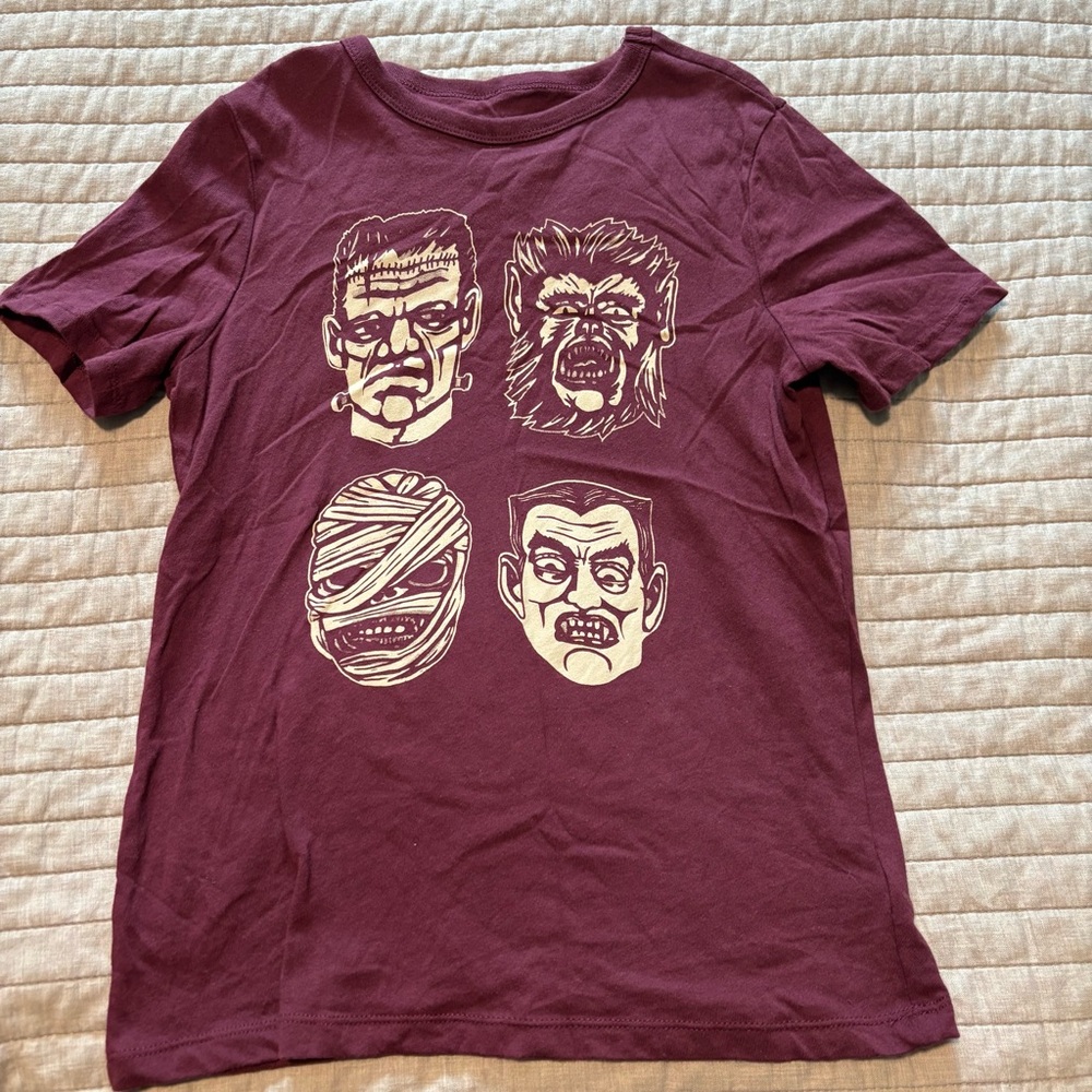 NWOT Gap Maroon Monsters Graphic Tee